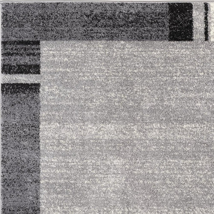 4 X 6 Gray Modern Bordered Area Rug Image 3