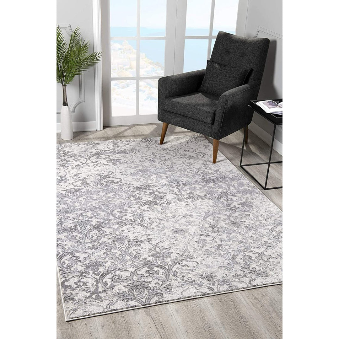 5 X 8 Cream Toile Power Loom Area Rug Image 10