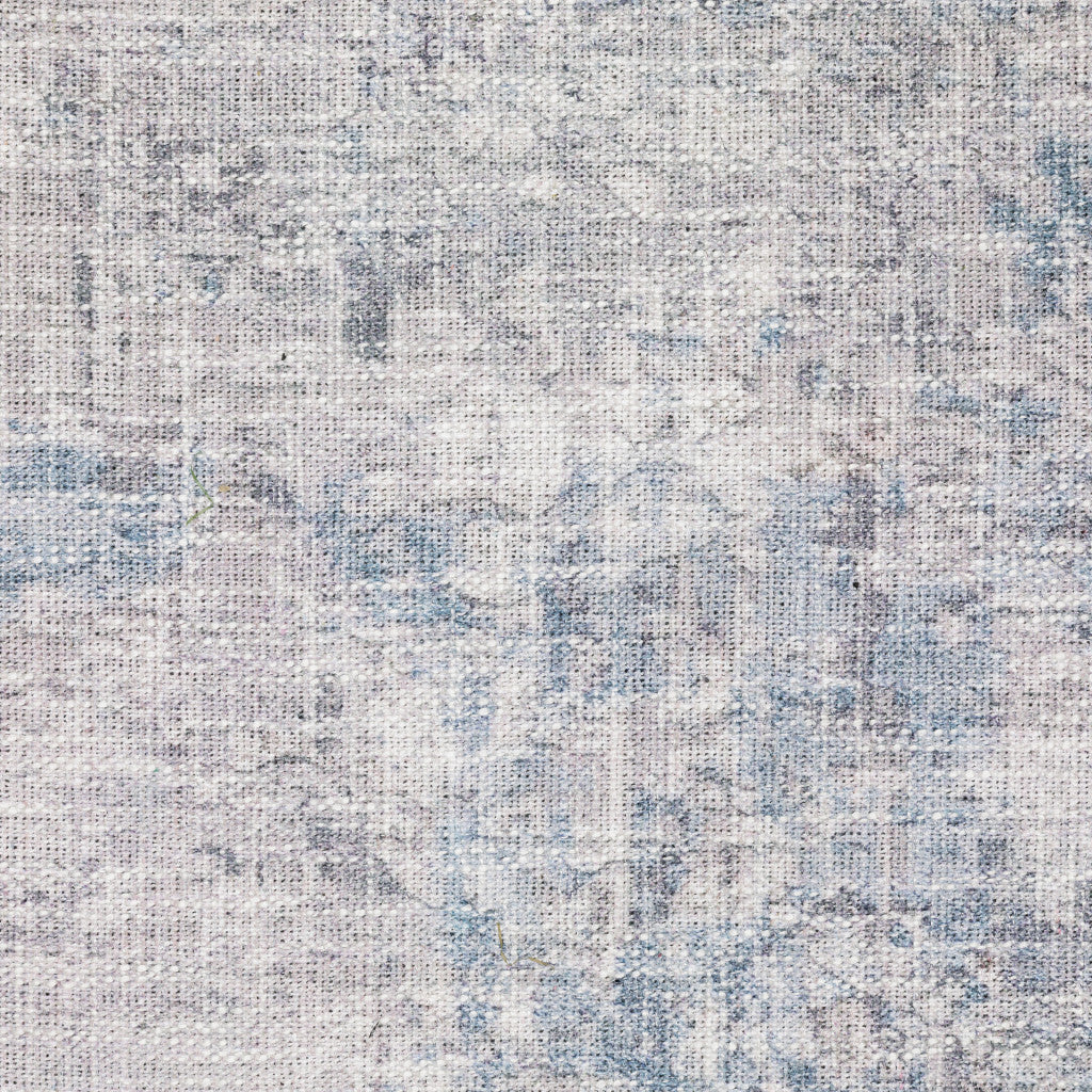 5 X 7 Grey And Blue Abstract Power Loom Stain Resistant Area Rug Image 7