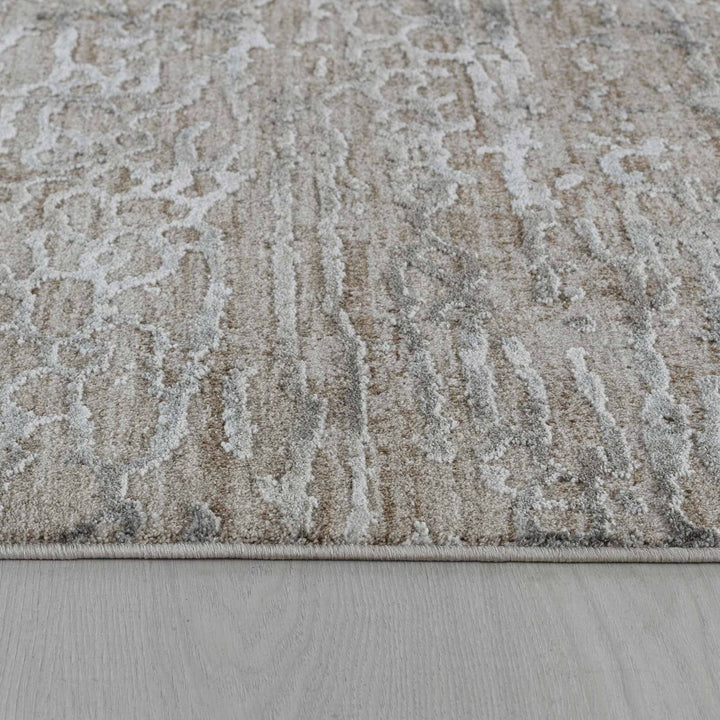 5 X 8 Beige Abstract Stain Resistant Area Rug Image 5