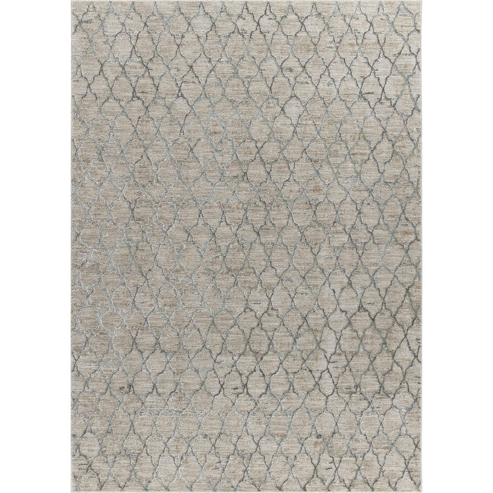 5 X 8 Beige Moroccan Stain Resistant Area Rug Image 2