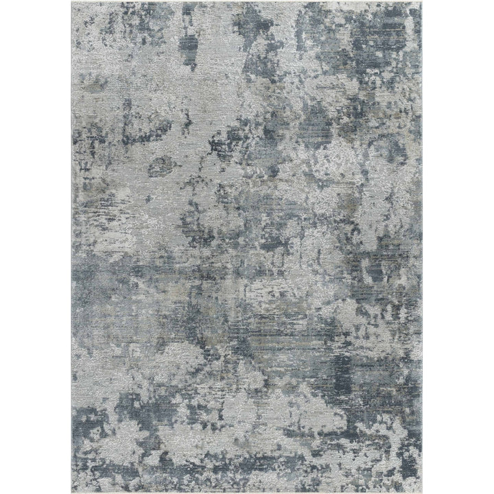 5 X 8 Blue Abstract Power Loom Area Rug Image 2