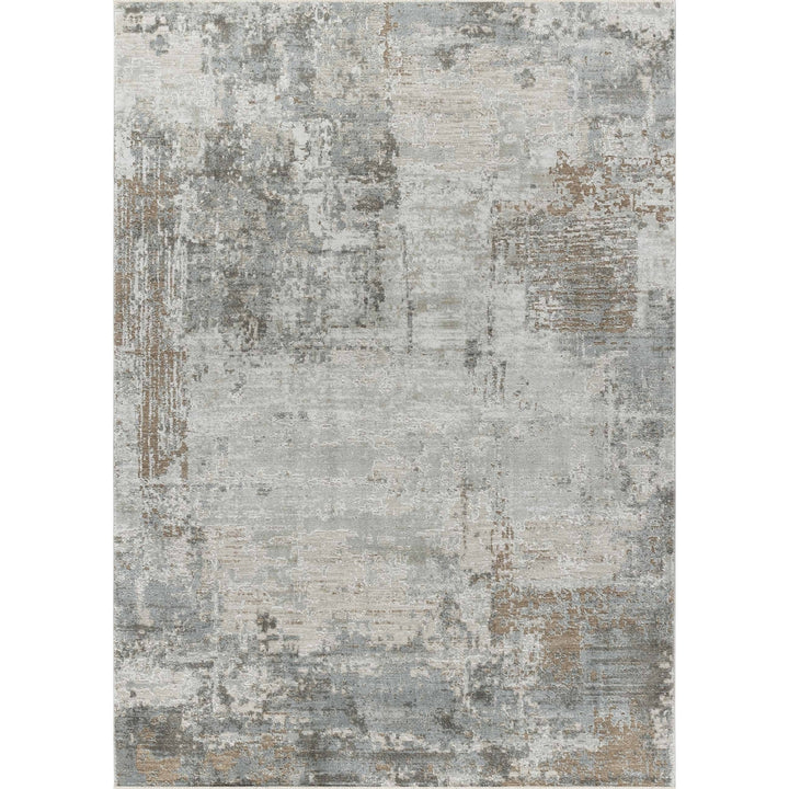 5 X 8 Beige Abstract Power Loom Stain Resistant Area Rug Image 1