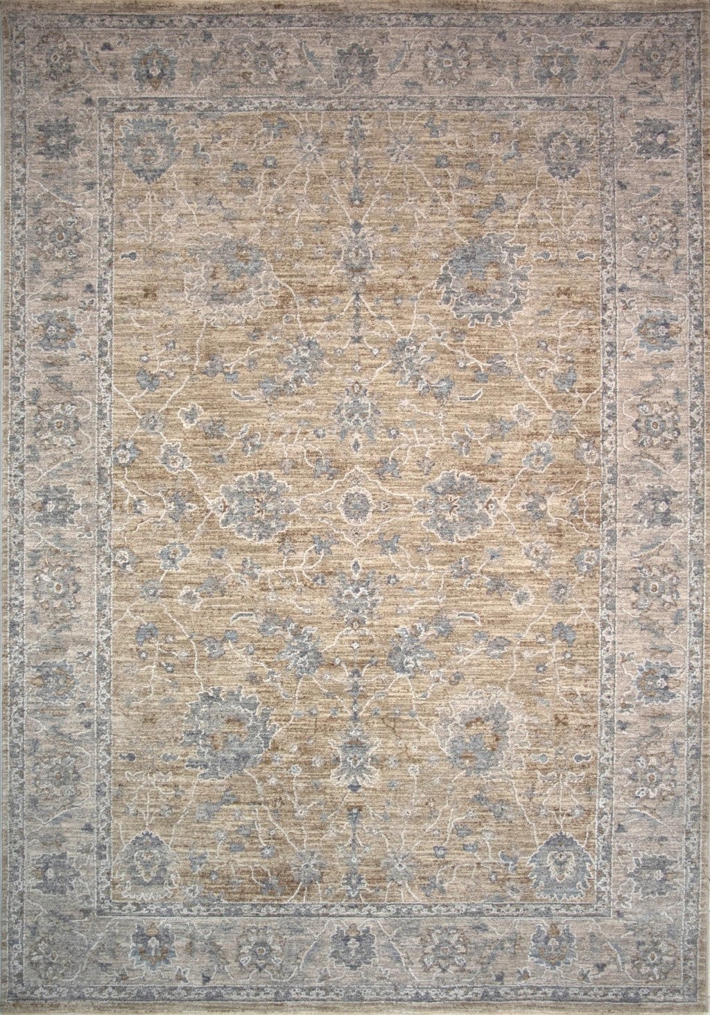 5 X 8 Gold Southwestern Power Loom Stain Resistant Area Rug Image 1