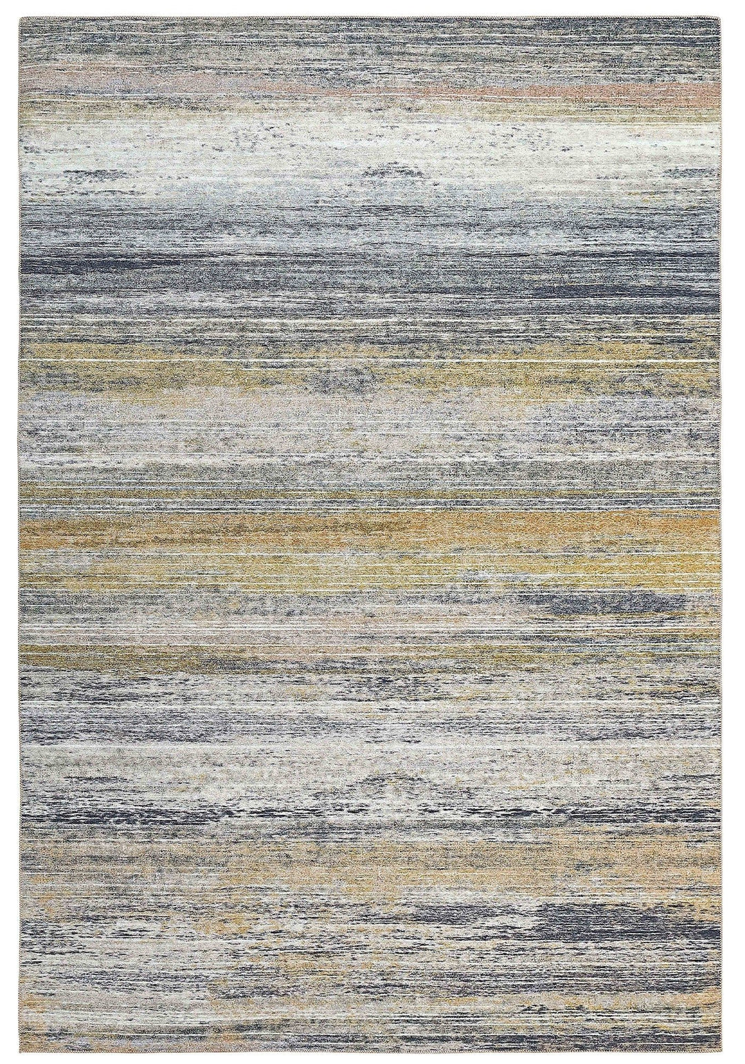 5 X 8 Gold Abstract Stain Resistant Area Rug Image 4