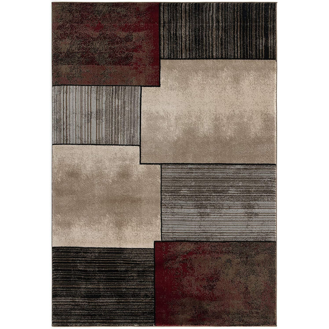 6 X 9 Brown Abstract Dhurrie Area Rug Image 11