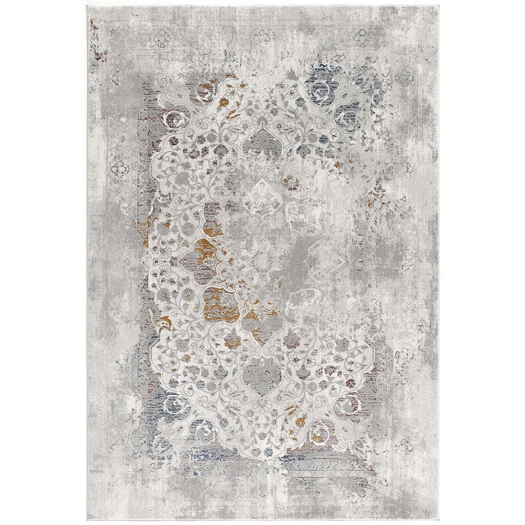 5 X 8 Gray Abstract Patterns Area Rug Image 3