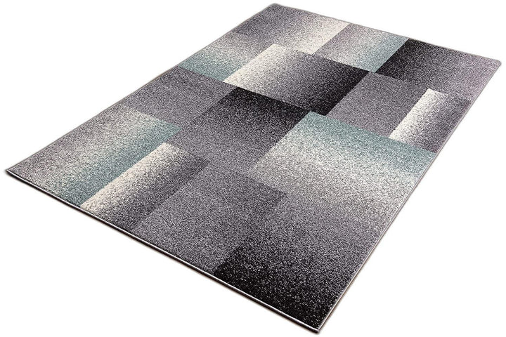 5 X 8 Gray Modern Geometric Area Rug Image 1