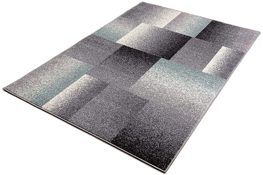 5 X 8 Gray Modern Geometric Area Rug Image 1