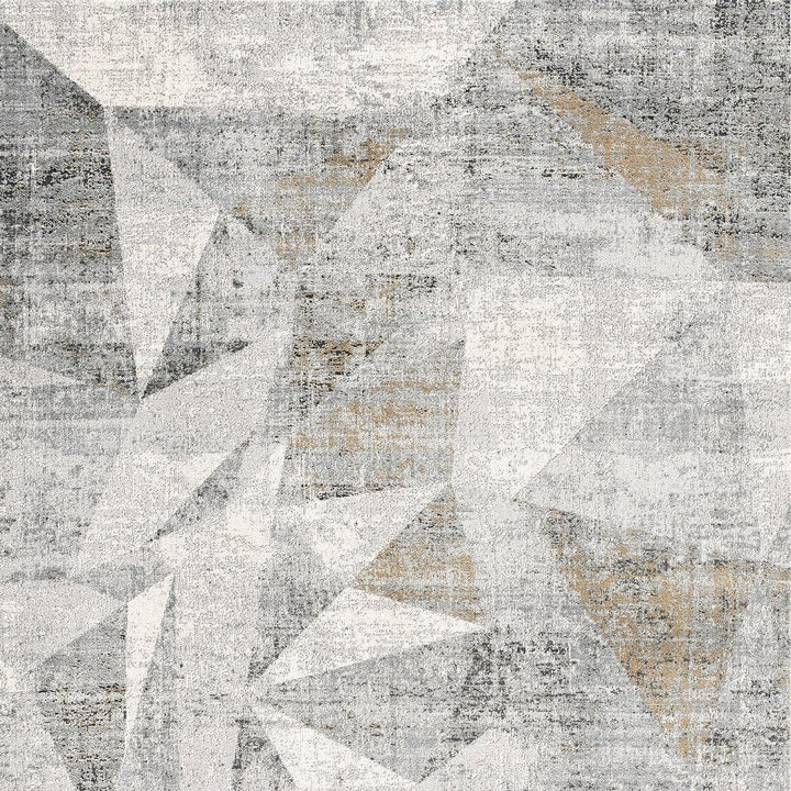 5 X 8 Gray Distressed Prism Modern Area Rug Image 8