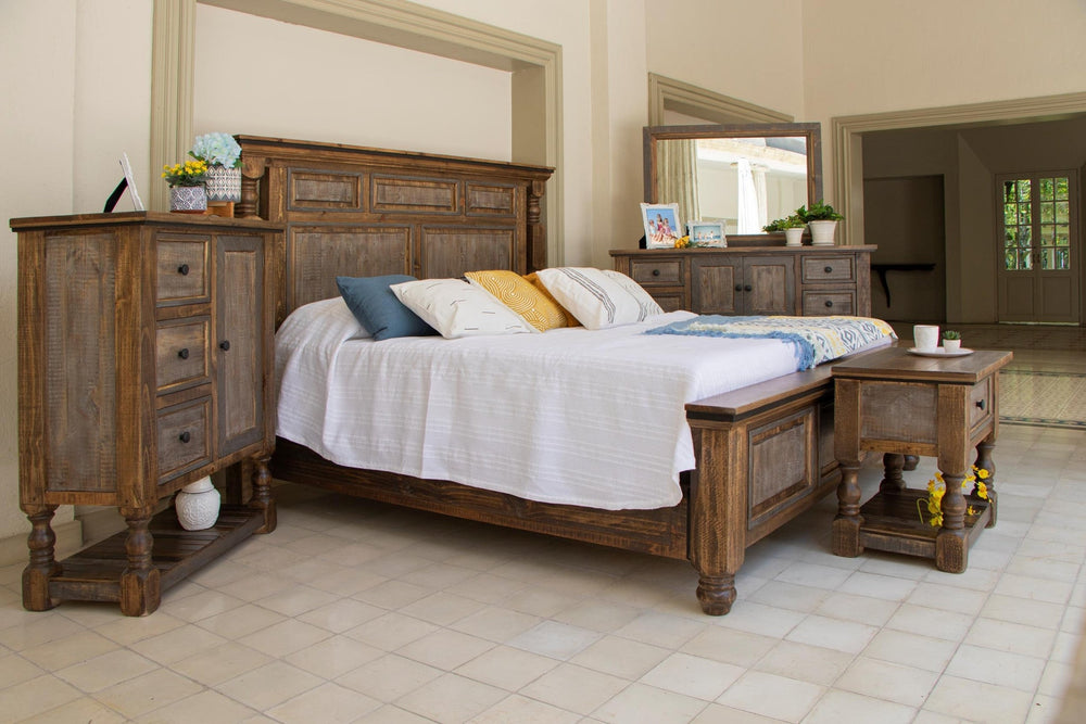 63" Brown Solid Wood Six Drawer Triple Dresser Image 2