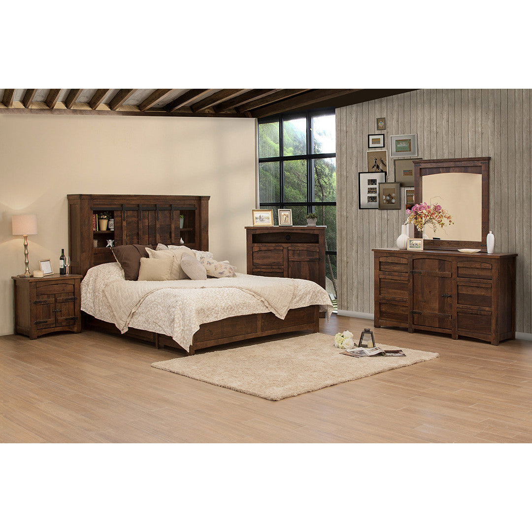 67" Brown Solid Wood Six Drawer Triple Dresser Image 1