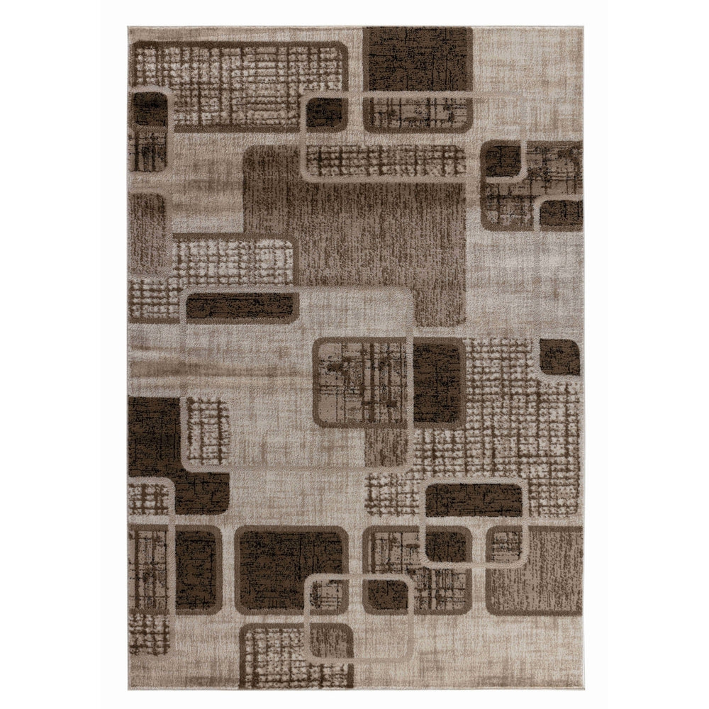 7 X 10 Brown Geometric Area Rug Image 2