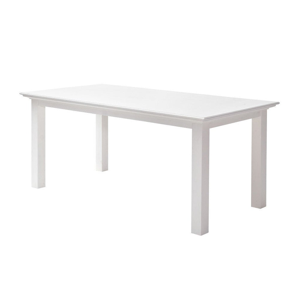 79" White Solid Wood Dining Image 2