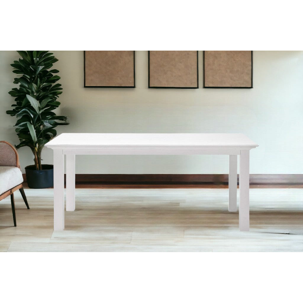 79" White Solid Wood Dining Image 6