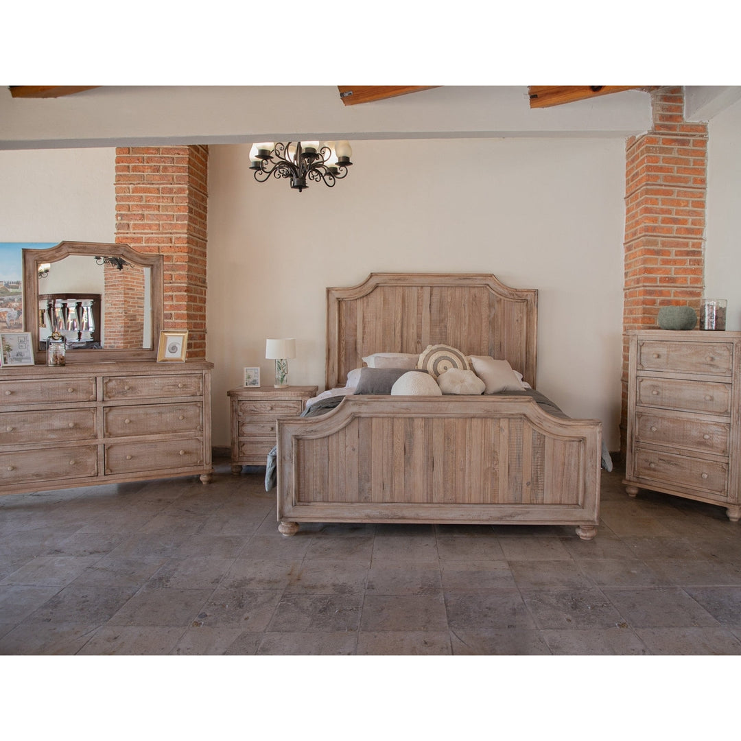 70" Natural Solid Wood Six Drawer Double Dresser Image 2