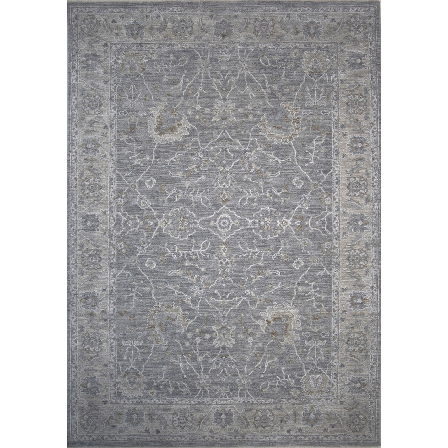 8 X 10 Blue Gray Southwestern Floral Stain Resistant Area Rug Image 1