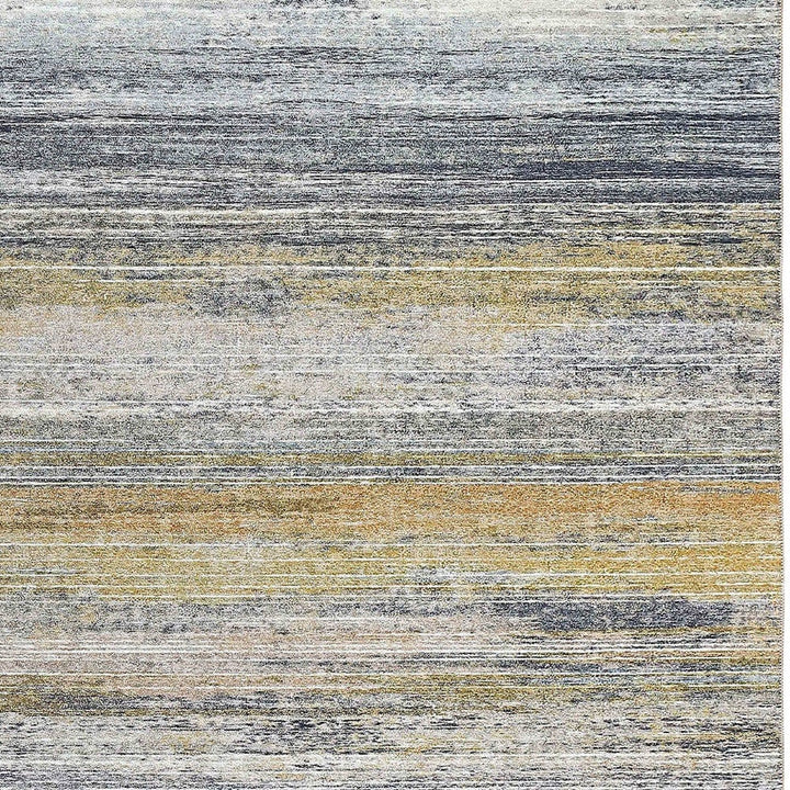 8 X 10 Gold Abstract Stain Resistant Area Rug Image 9