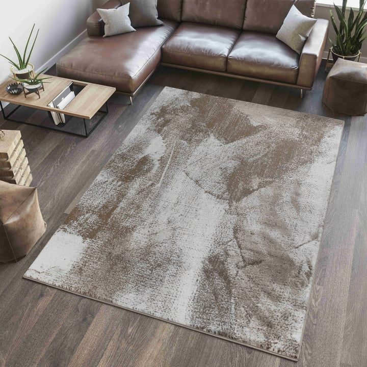 8 X 11 Brown Abstract Area Rug Image 7