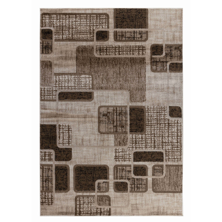 8 X 11 Brown Geometric Area Rug Image 2