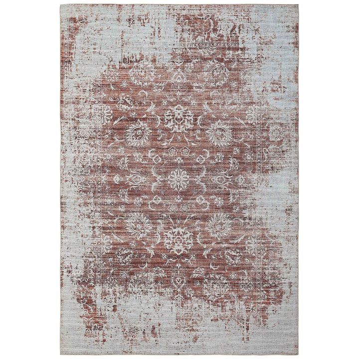 8 X 10 Rust Oriental Distressed Stain Resistant Area Rug Image 9