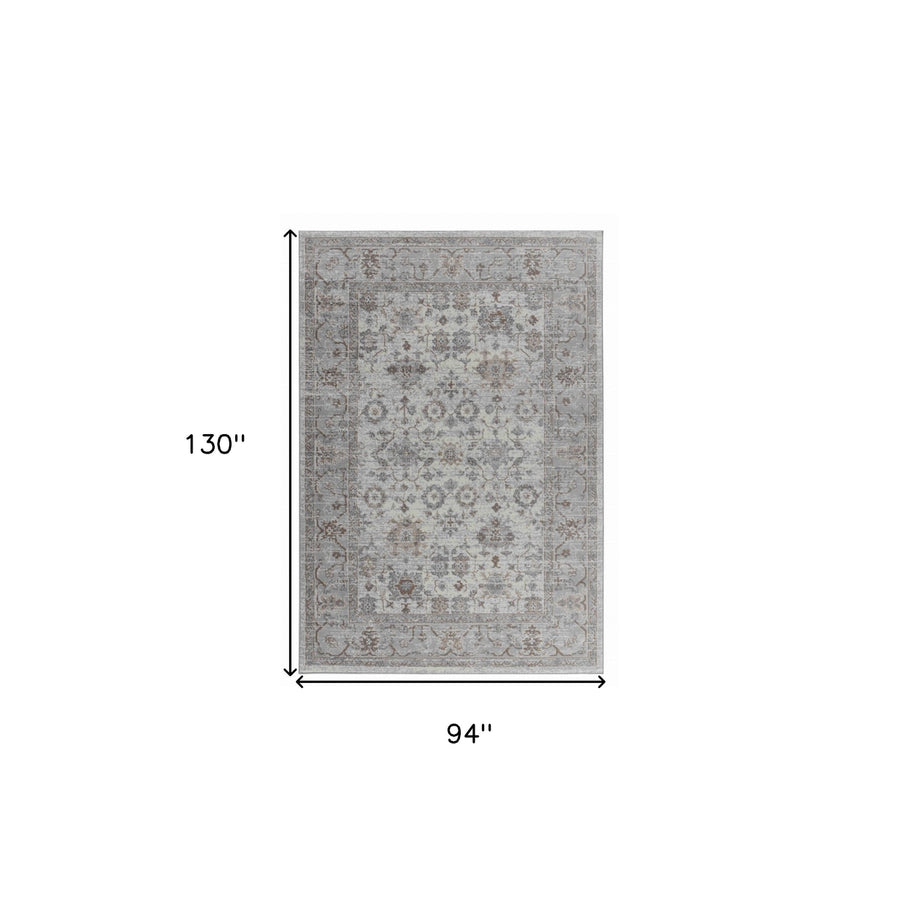 8 X 11 Grey Oriental Area Rug Image 1