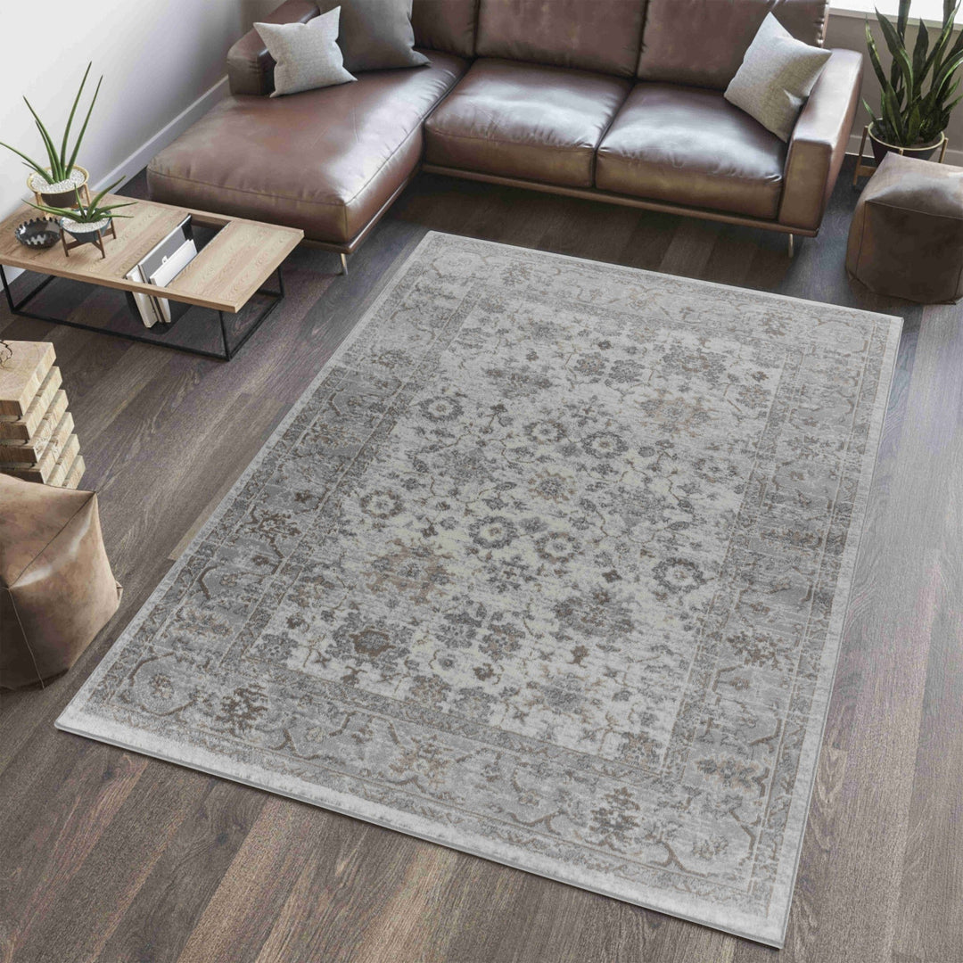 8 X 11 Grey Oriental Area Rug Image 7