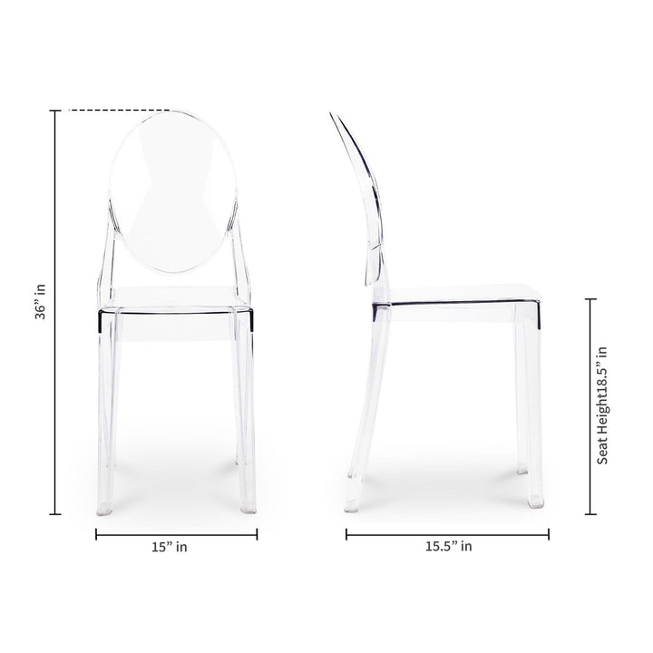 Clear Transparent Acrylic Dining Chair Image 4