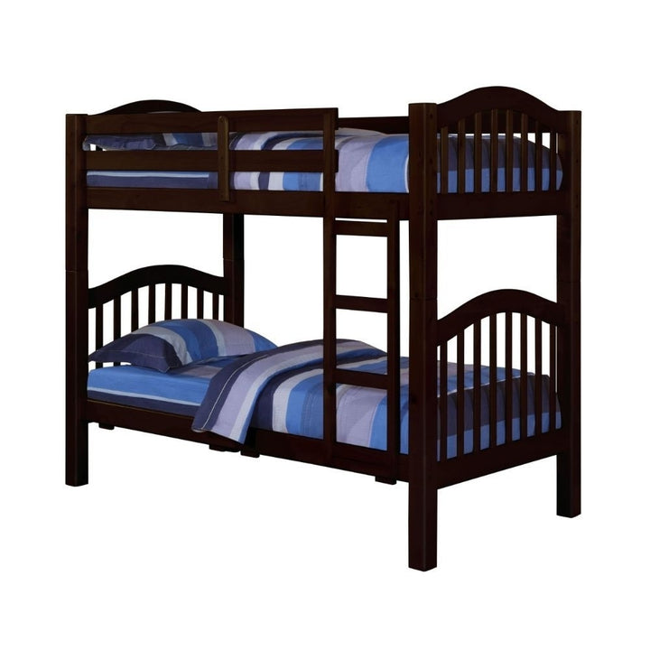 Dark Brown Twin Contemporary Bunk Bed Image 2