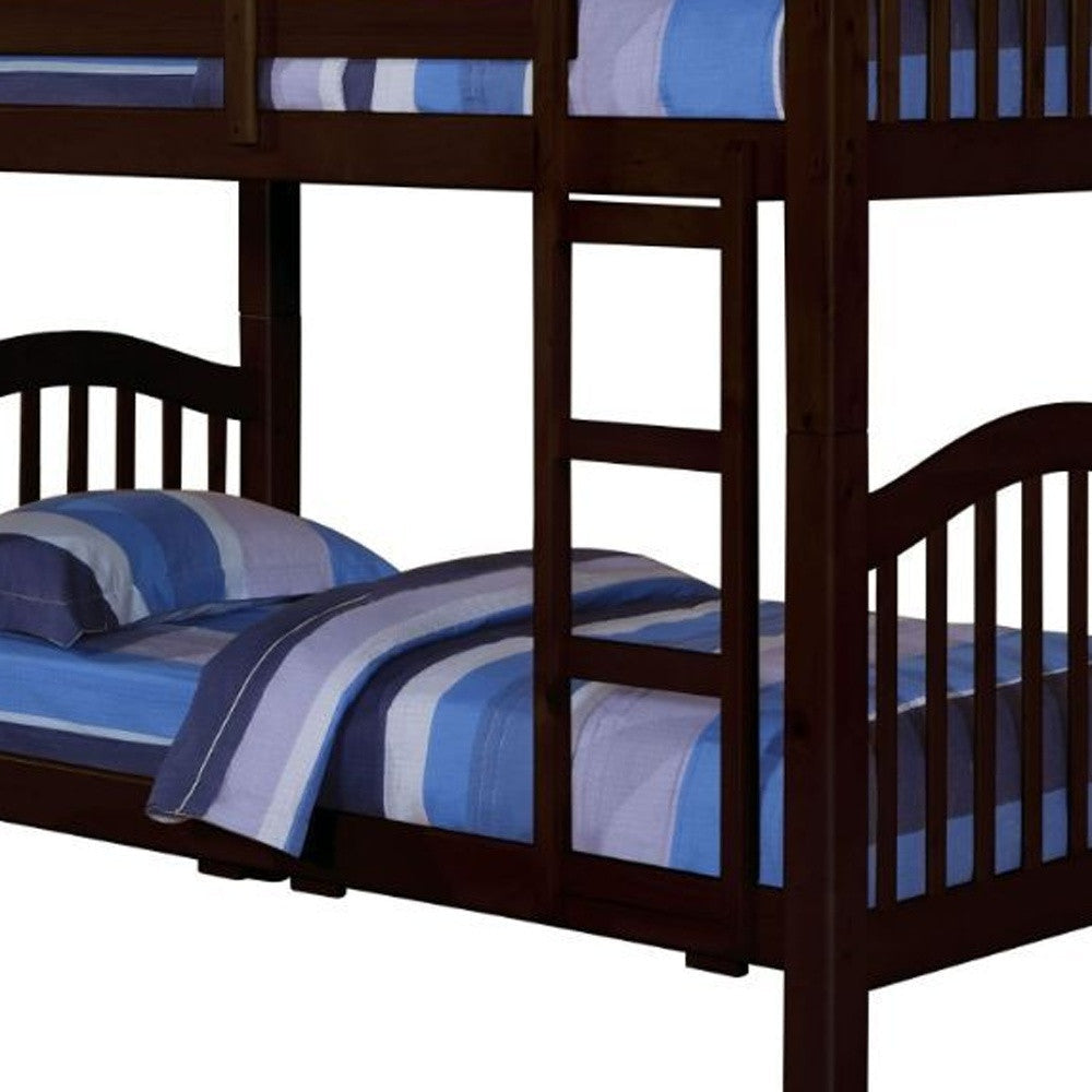 Dark Brown Twin Contemporary Bunk Bed Image 4