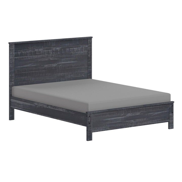 Grey Solid Wood Queen Bed Frame Image 6