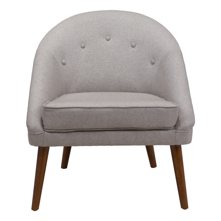 Light Gray Wooden Deep Chair Image 4