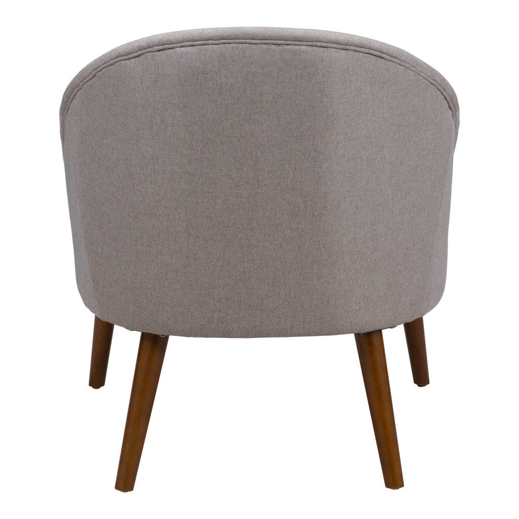 Light Gray Wooden Deep Chair Image 5