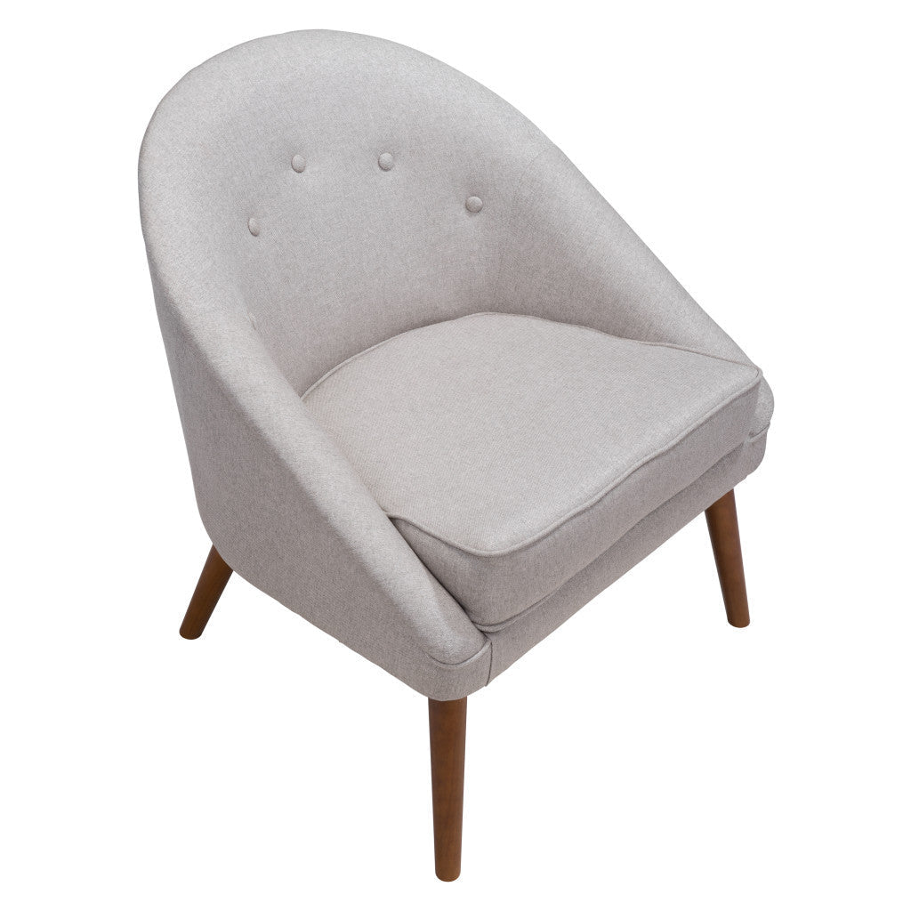 Light Gray Wooden Deep Chair Image 7