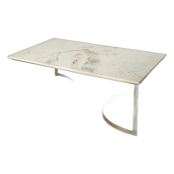 Metal And Marble Coffee Table Image 3