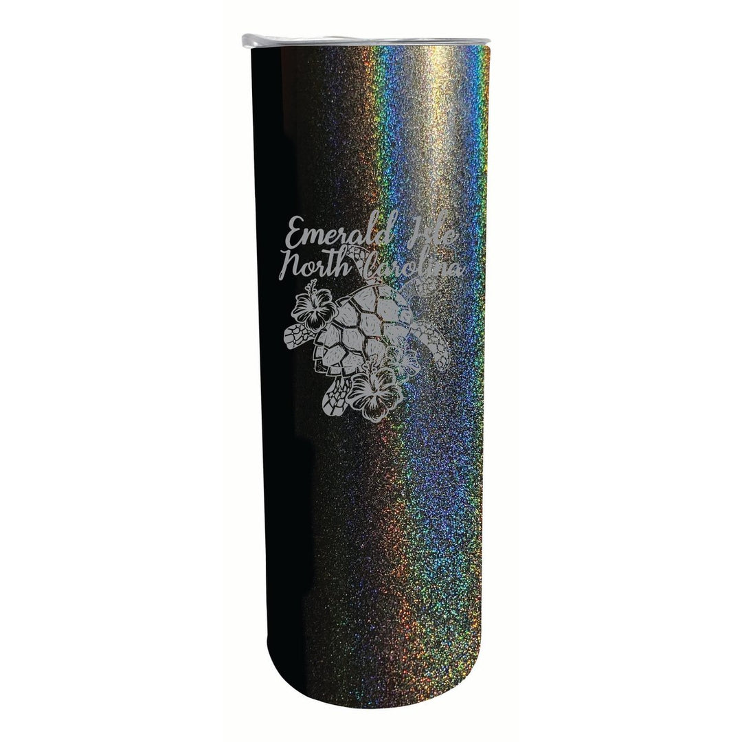 Emerald Isle North Carolina Souvenir 20 oz Engraved Insulated Stainless Steel Skinny Tumbler Image 1