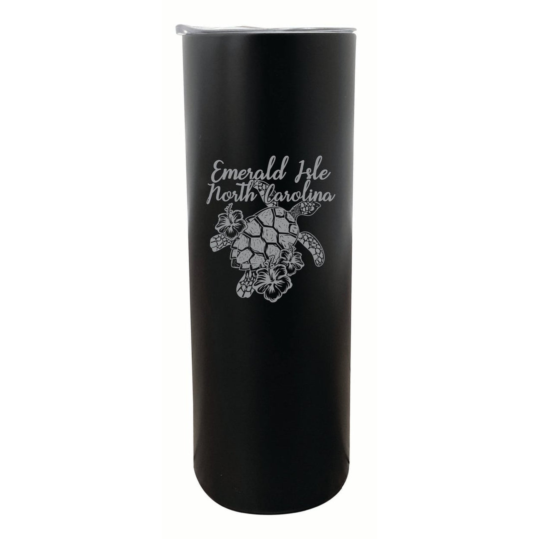 Emerald Isle North Carolina Souvenir 20 oz Engraved Insulated Stainless Steel Skinny Tumbler Image 6