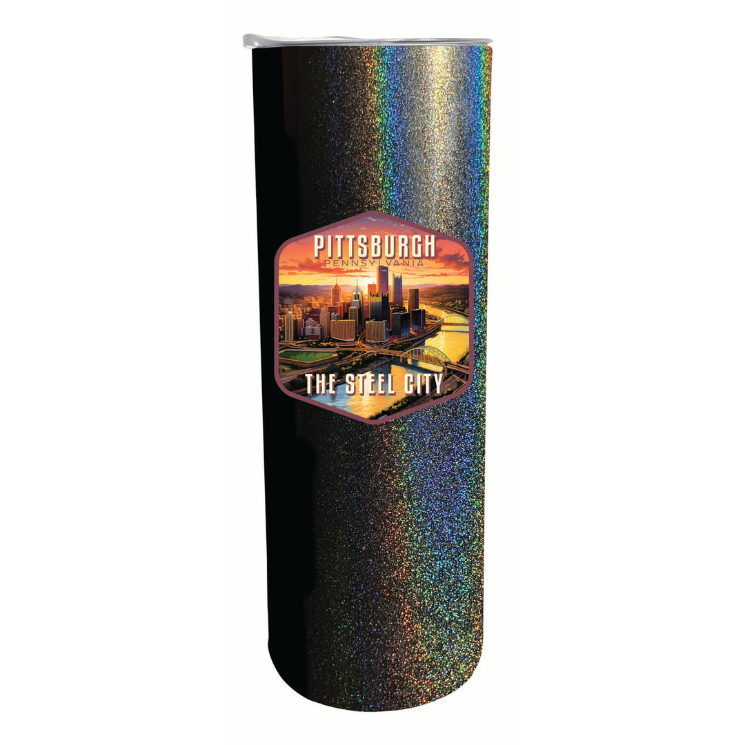 Pittsburgh Pennsylvania The Steel City Design Souvenir 20 oz Insulated Stainless Steel Skinny Tumbler Image 5