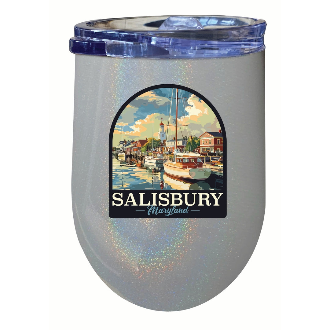 Salisbury Maryland Port of Salisbury Marina Design Souvenir 12 oz Insulated Wine Stainless Steel Tumbler Image 4