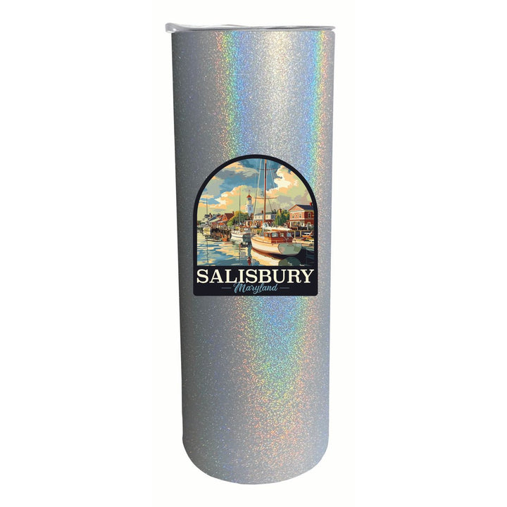 Salisbury Maryland Port of Salisbury Marina Design Souvenir 20 oz Insulated Stainless Steel Skinny Tumbler Image 1