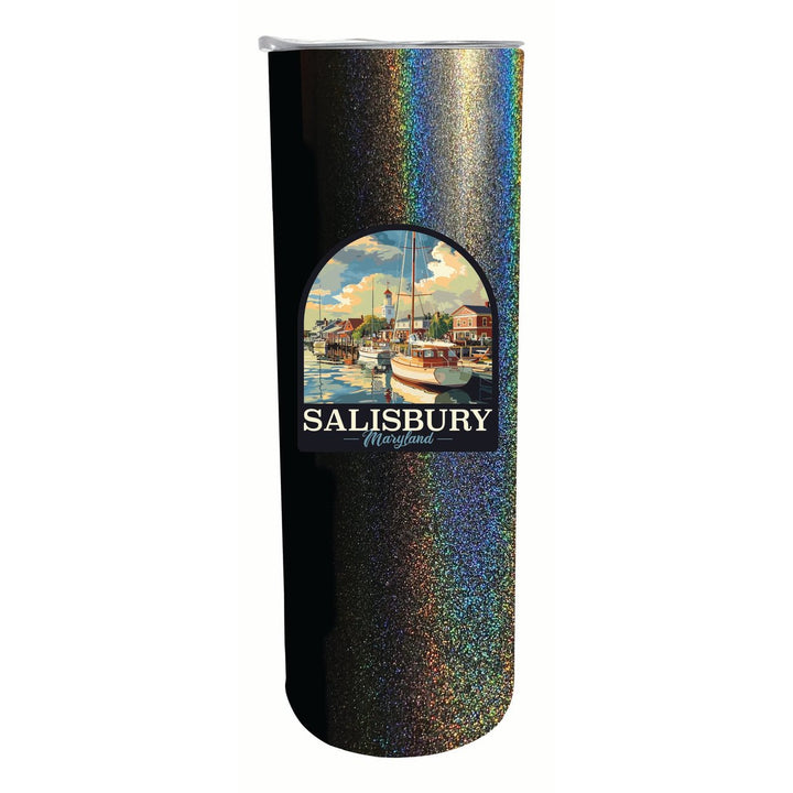 Salisbury Maryland Port of Salisbury Marina Design Souvenir 20 oz Insulated Stainless Steel Skinny Tumbler Image 1