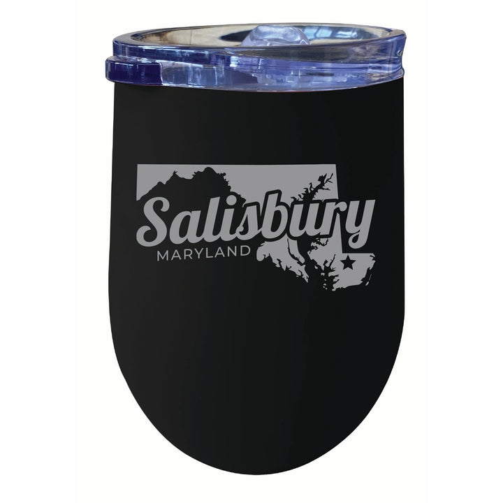 Salisbury Maryland Souvenir 12 oz Engraved Insulated Wine Stainless Steel Tumbler Image 2