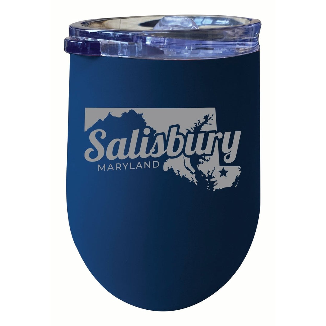 Salisbury Maryland Souvenir 12 oz Engraved Insulated Wine Stainless Steel Tumbler Image 3