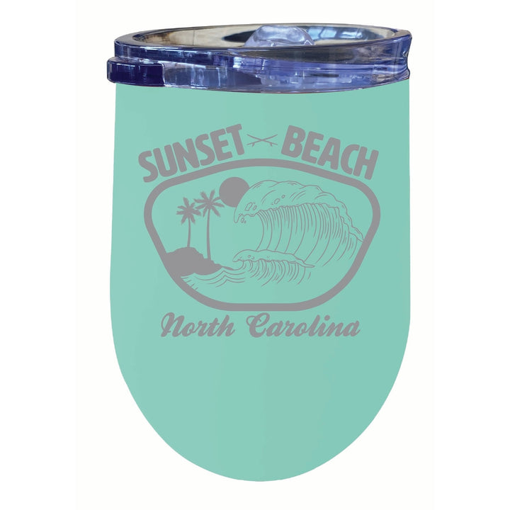 Sunset Beach North Carolina Souvenir 12 oz Engraved Insulated Wine Stainless Steel Tumbler Image 5