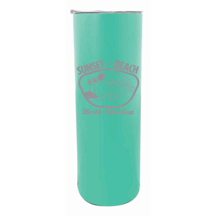 Sunset Beach North Carolina Souvenir 20 oz Engraved Insulated Stainless Steel Skinny Tumbler Image 2