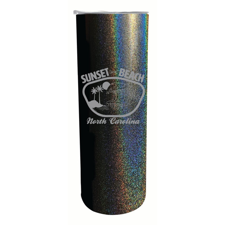 Sunset Beach North Carolina Souvenir 20 oz Engraved Insulated Stainless Steel Skinny Tumbler Image 1