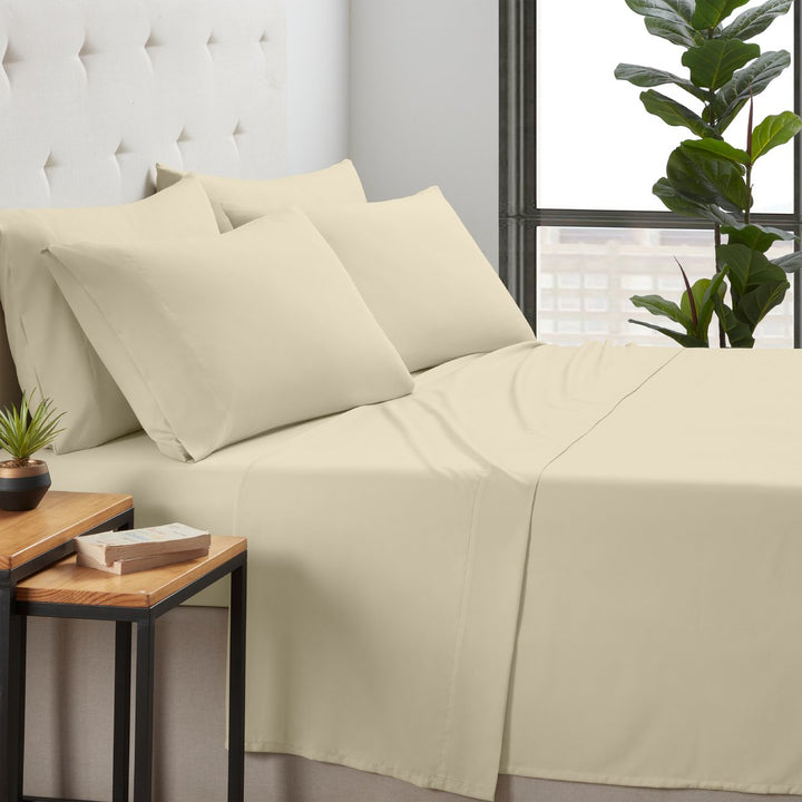 Kathy Ireland Bamboo Cooling 6 Piece Sheet Set Queen Size Soft Viscose Microfiber Image 2