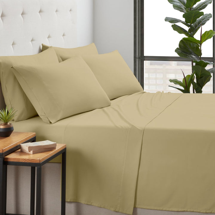 Kathy Ireland Bamboo Cooling 6 Piece Sheet Set Queen Size Soft Viscose Microfiber Image 8