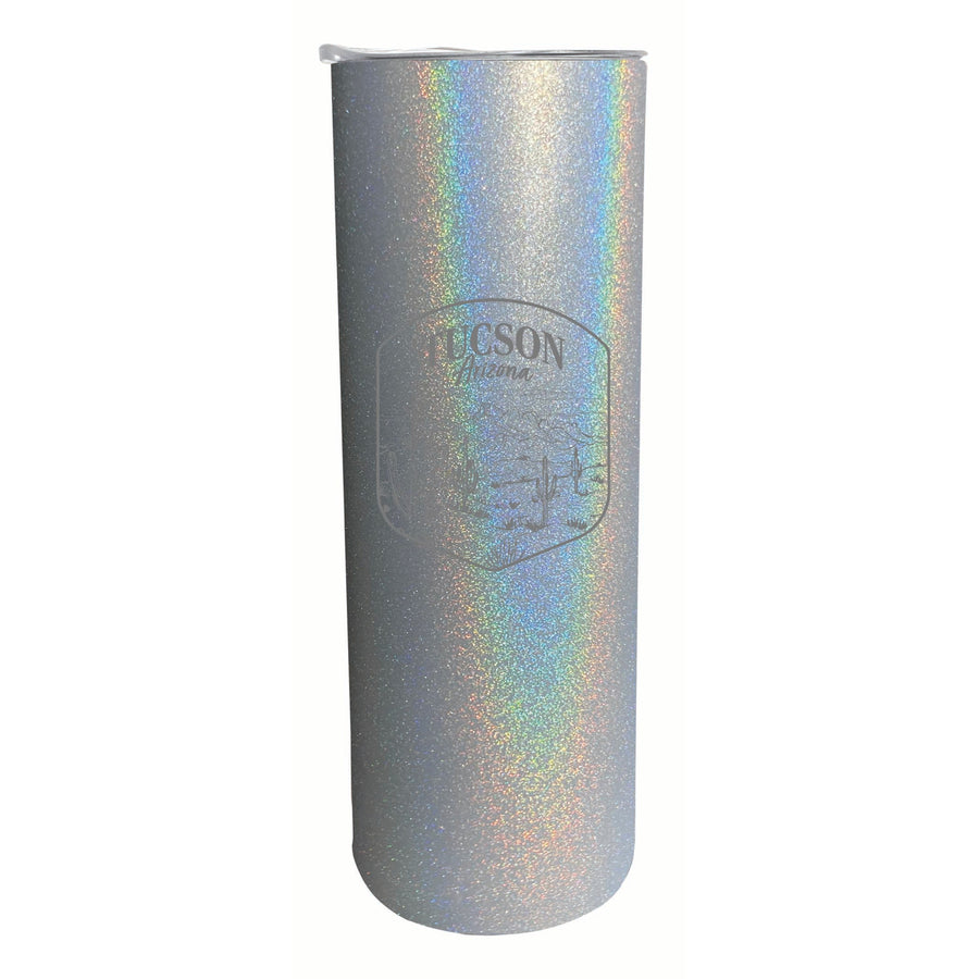 Tucson Arizona Souvenir 20 oz Engraved Insulated Stainless Steel Skinny Tumbler Image 1