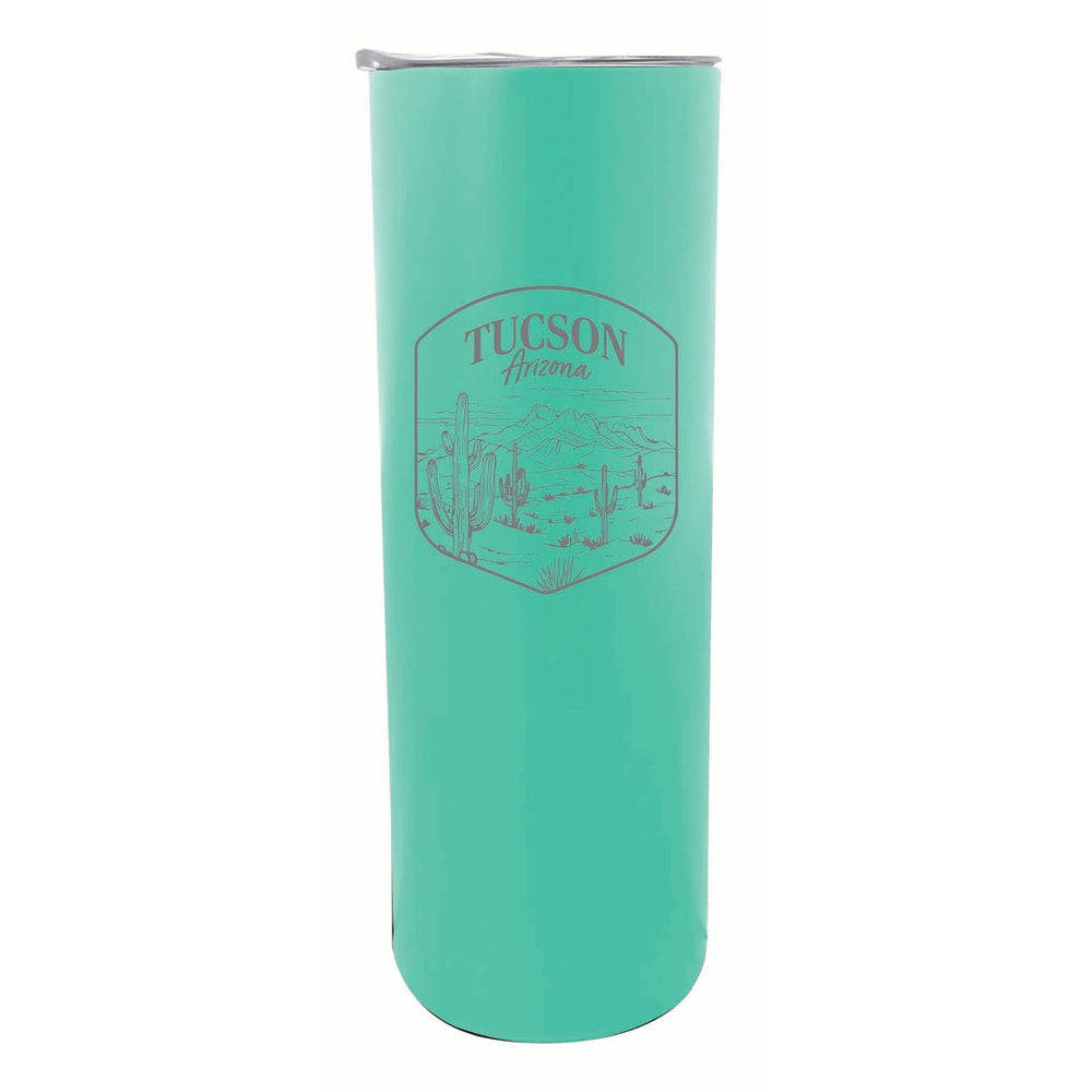 Tucson Arizona Souvenir 20 oz Engraved Insulated Stainless Steel Skinny Tumbler Image 2